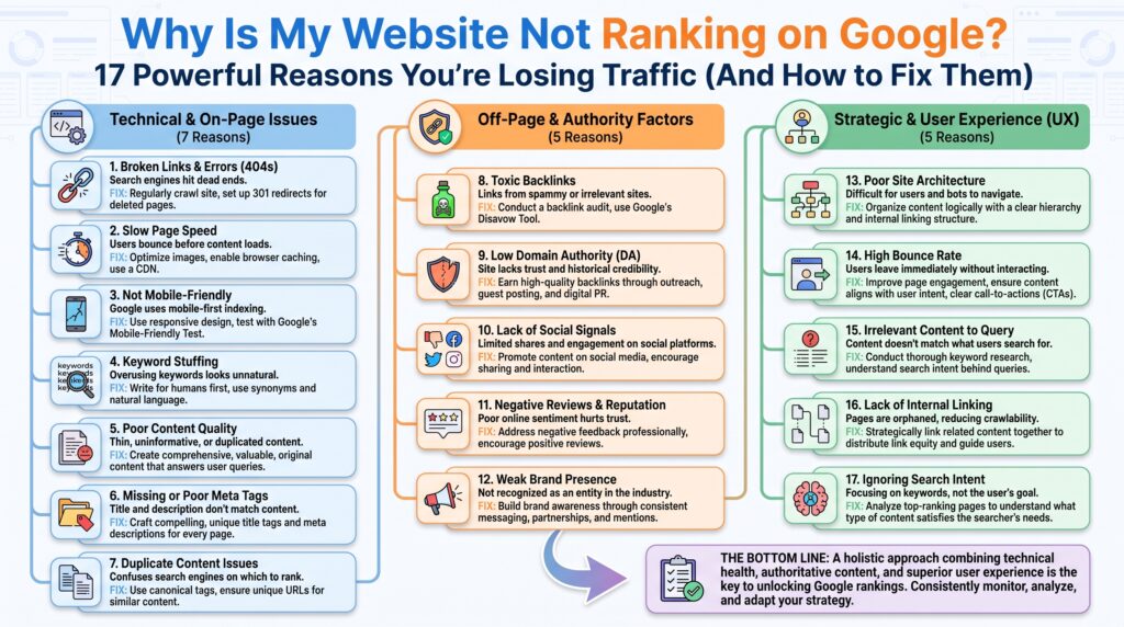 Why Is My Website Not Ranking on Google? 17 Powerful Reasons You're Losing Traffic (And How to Fix Them)