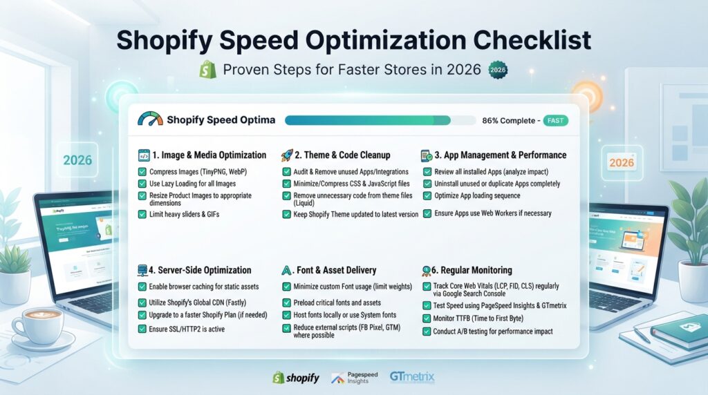 Shopify Speed Optimization Checklist: Proven Steps for Faster Stores in 2026